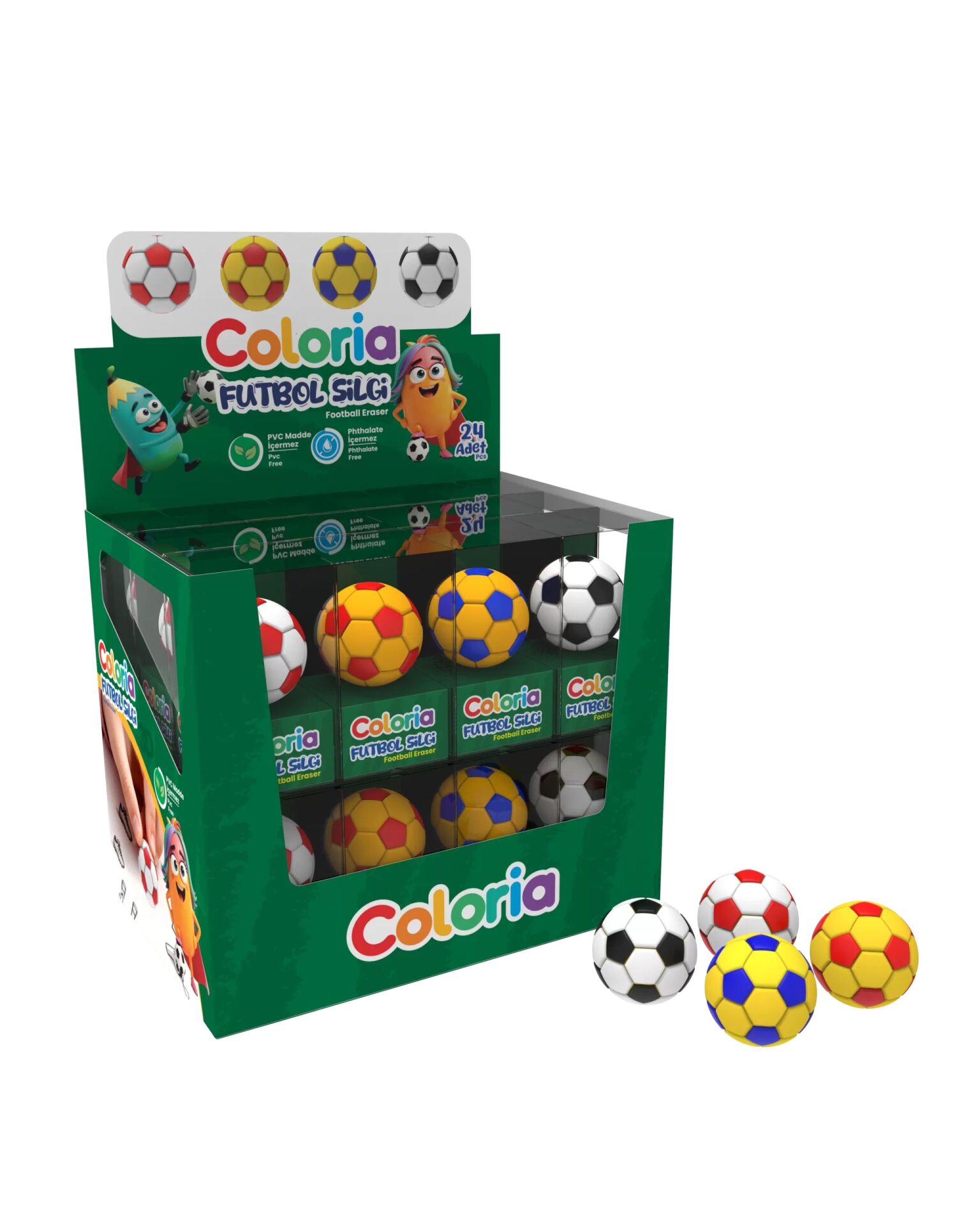 Silka Art.1428 Coloria Futbol Topu 3D Silgi