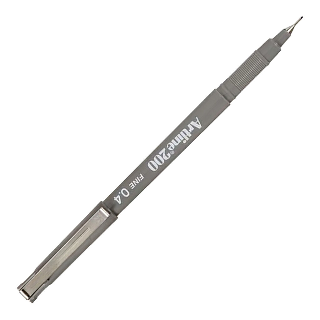 Artline 200N Fine Keçe Uçlu Yazı Kalemi Uç:0,4 Mm Gri