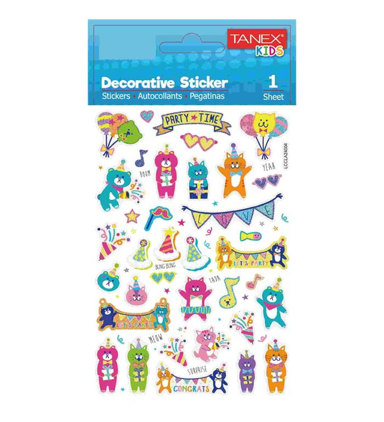 Tanex Tnx-25163 Renkli Dekor Serisi Etiketi