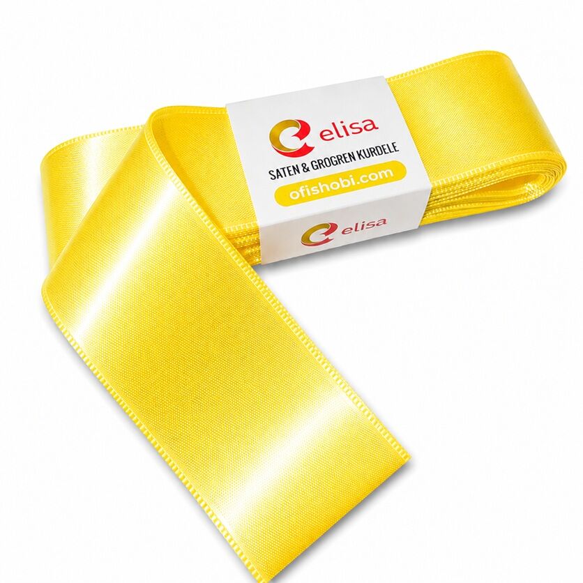 Elif No 12 Saten Kurdela 4 Cm 10 Mt Sarı