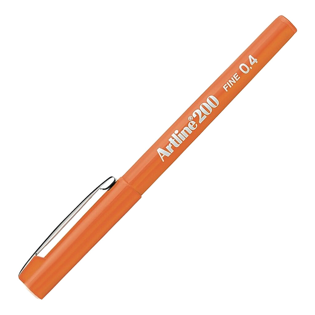 Artline 200N Fine Keçe Uçlu Yazı Kalemi Uç:0,4 Mm Turuncu
