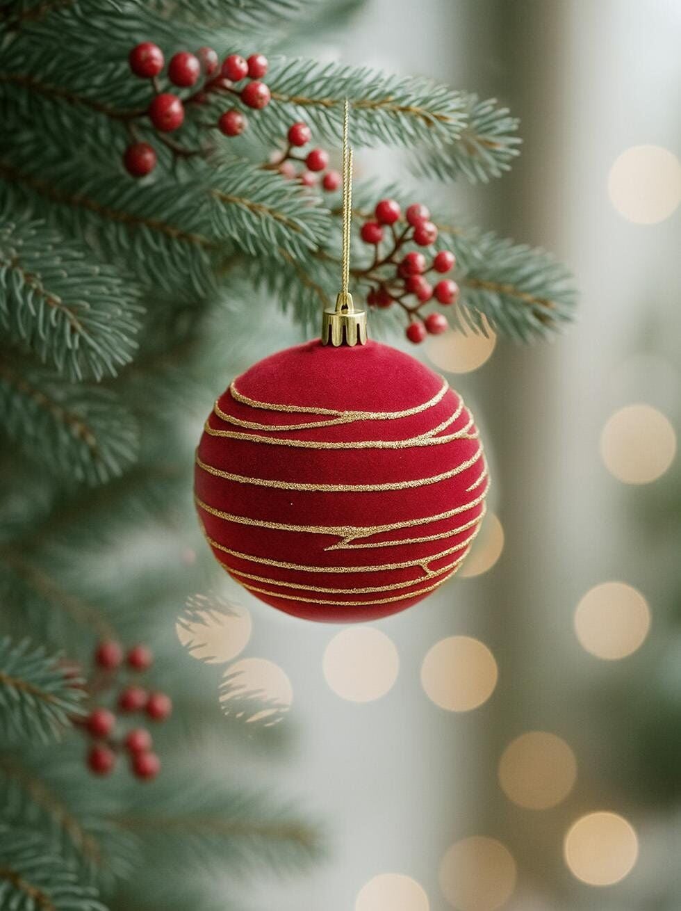 Astaş Altin Seritli Kadife Top Bordo 8 Cm 3 Lü