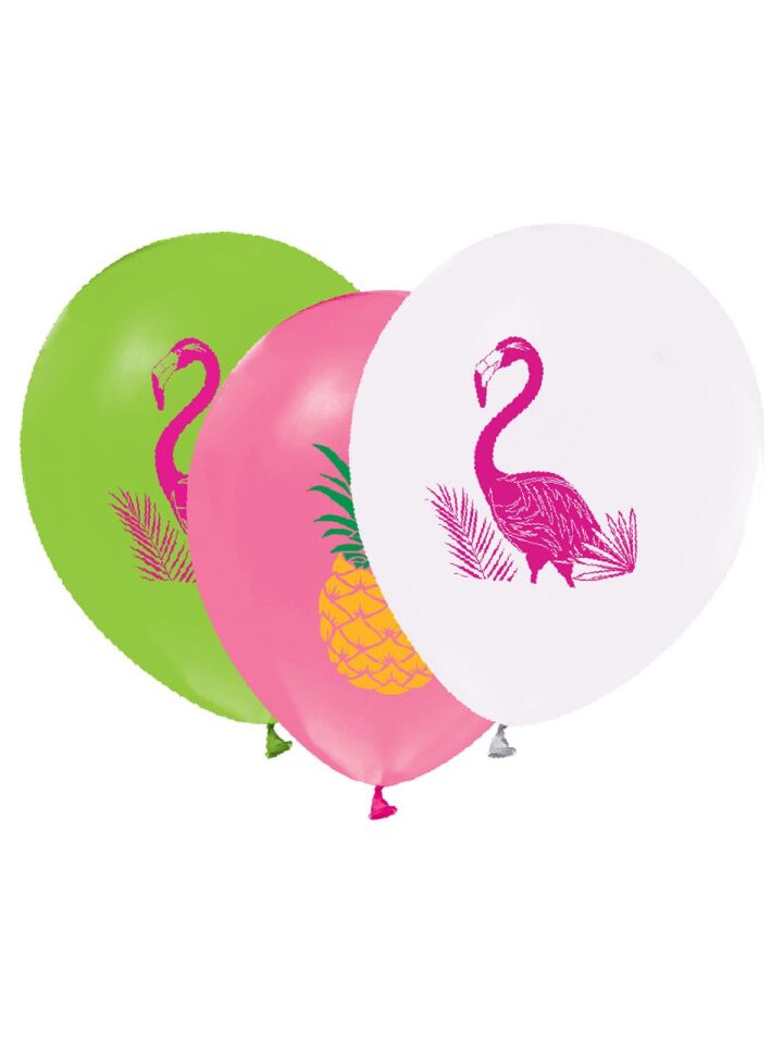 Balon 12'' Flamingo Baskılı 8 Li    