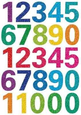 Herma Magic Etiket Glittery Renkli Rakamlar 