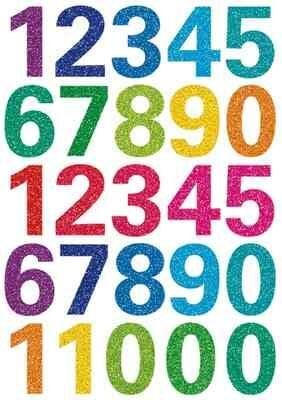 Herma Magic Etiket Glittery Renkli Rakamlar 