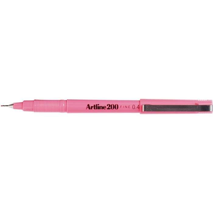 Artline 200N Fine Keçe Uçlu Yazı Kalemi Uç:0,4 Mm Pembe