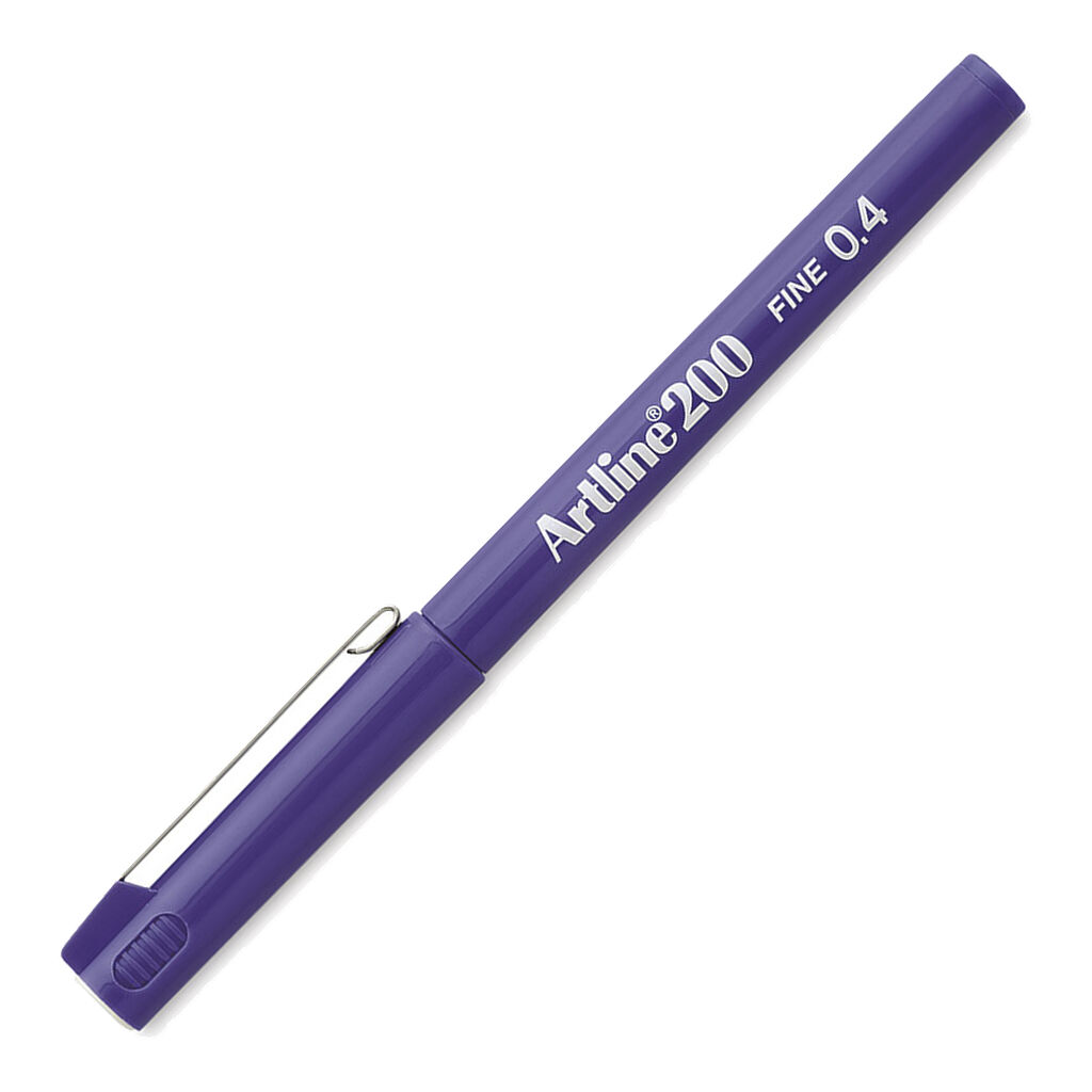 Artline 200N Fine Keçe Uçlu Yazı Kalemi Uç:0,4 Mm Mor