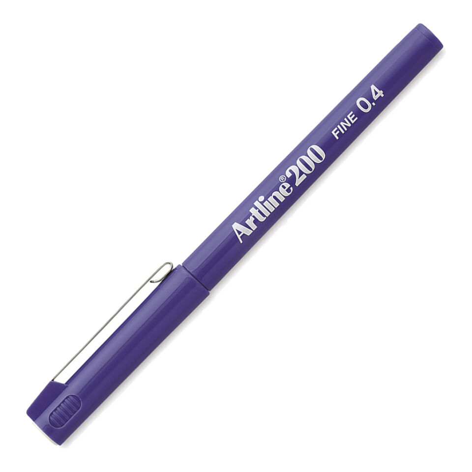 Artline 200N Fine Keçe Uçlu Yazı Kalemi Uç:0,4 Mm Mor