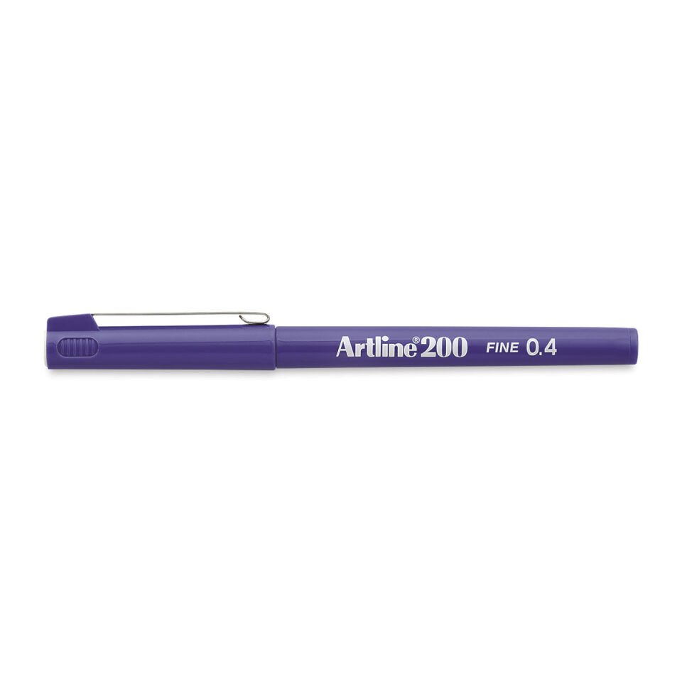 Artline 200N Fine Keçe Uçlu Yazı Kalemi Uç:0,4 Mm Mor