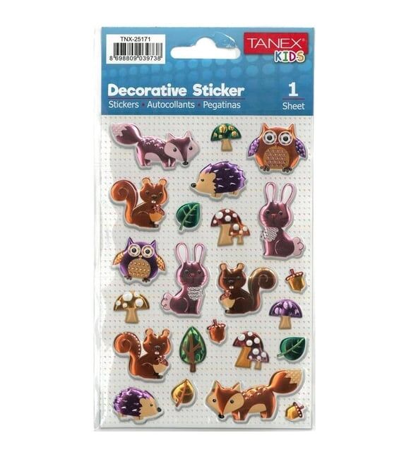 Tanex Tnx-25171 Orman Canlıları-2 Serisi Etiketi