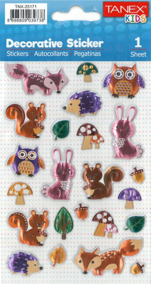 Tanex Tnx-25171 Orman Canlıları-2 Serisi Etiketi