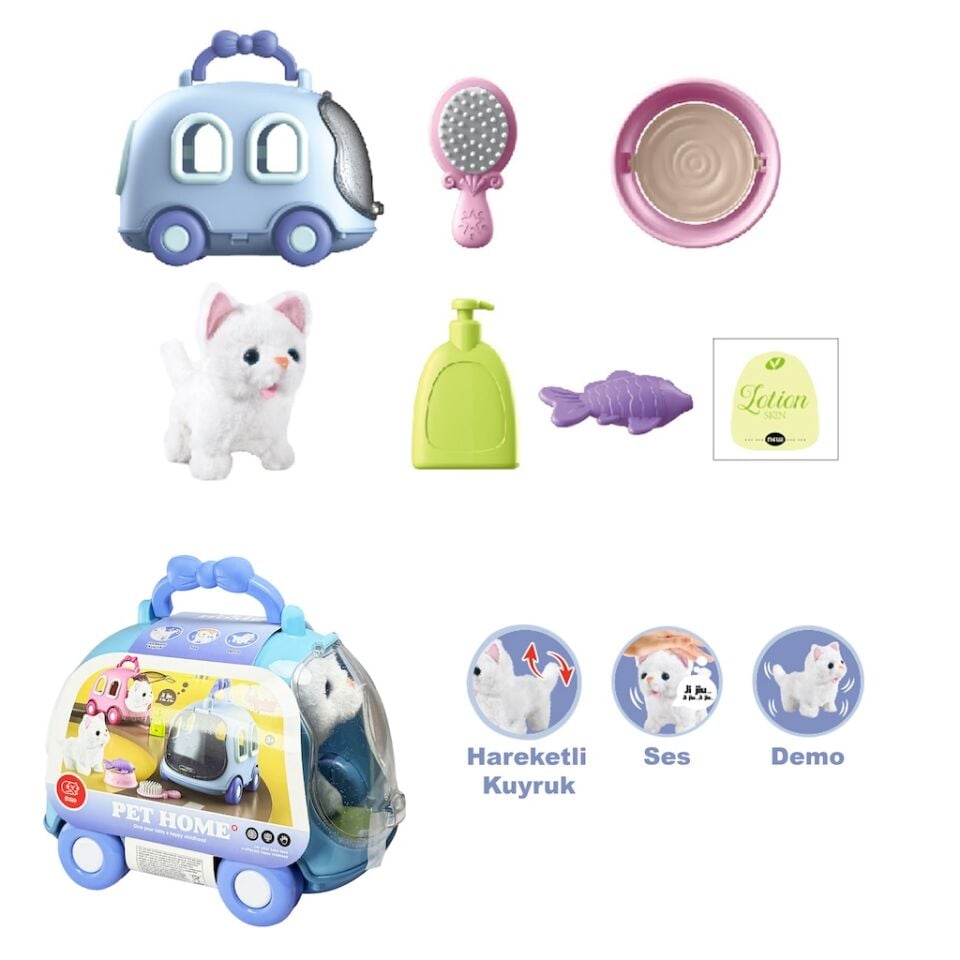 Vardem Hareketli Kedi Ve Çantası Kafes Set