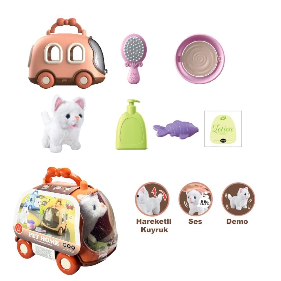 Vardem Hareketli Kedi Ve Çantası Kafes Set
