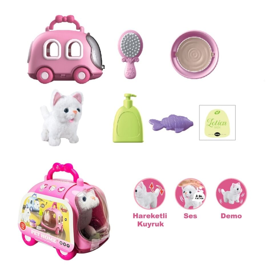 Vardem Hareketli Kedi Ve Çantası Kafes Set