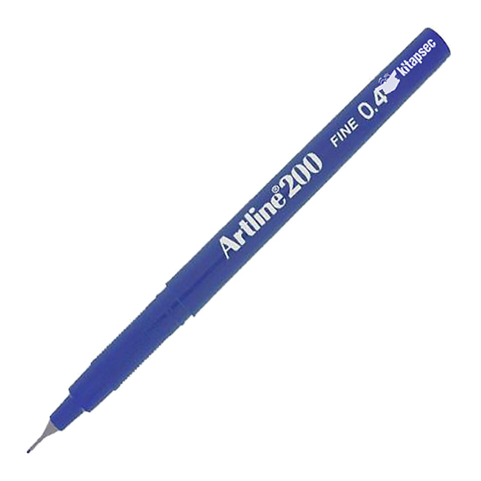 Artline 200N Fine Keçe Uçlu Yazı Kalemi Uç:0,4 Mm Royal Mavi