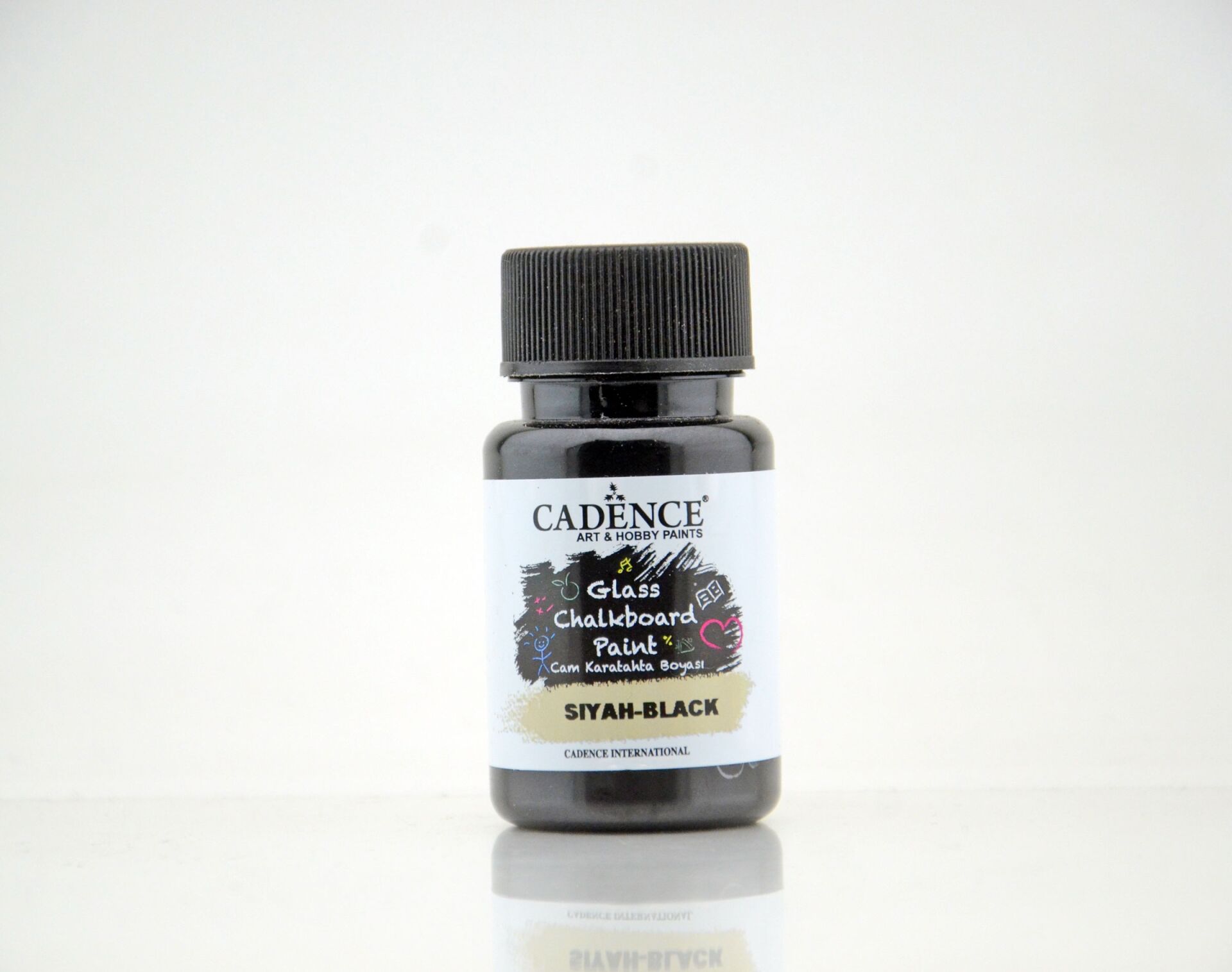 Cadence Kara Tahta Cam  Boyası Siyah 50 Ml