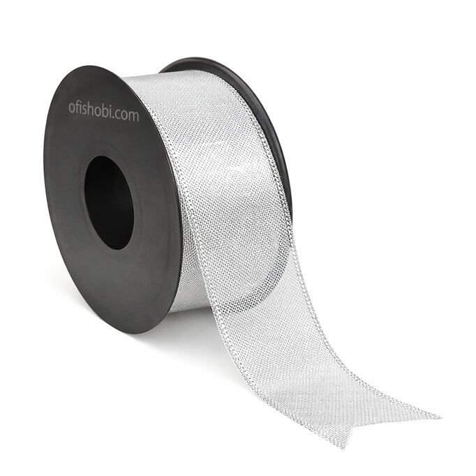 Elif 40 Mm Sim Şifon Kurdela 20 Mt Lik Gümüş