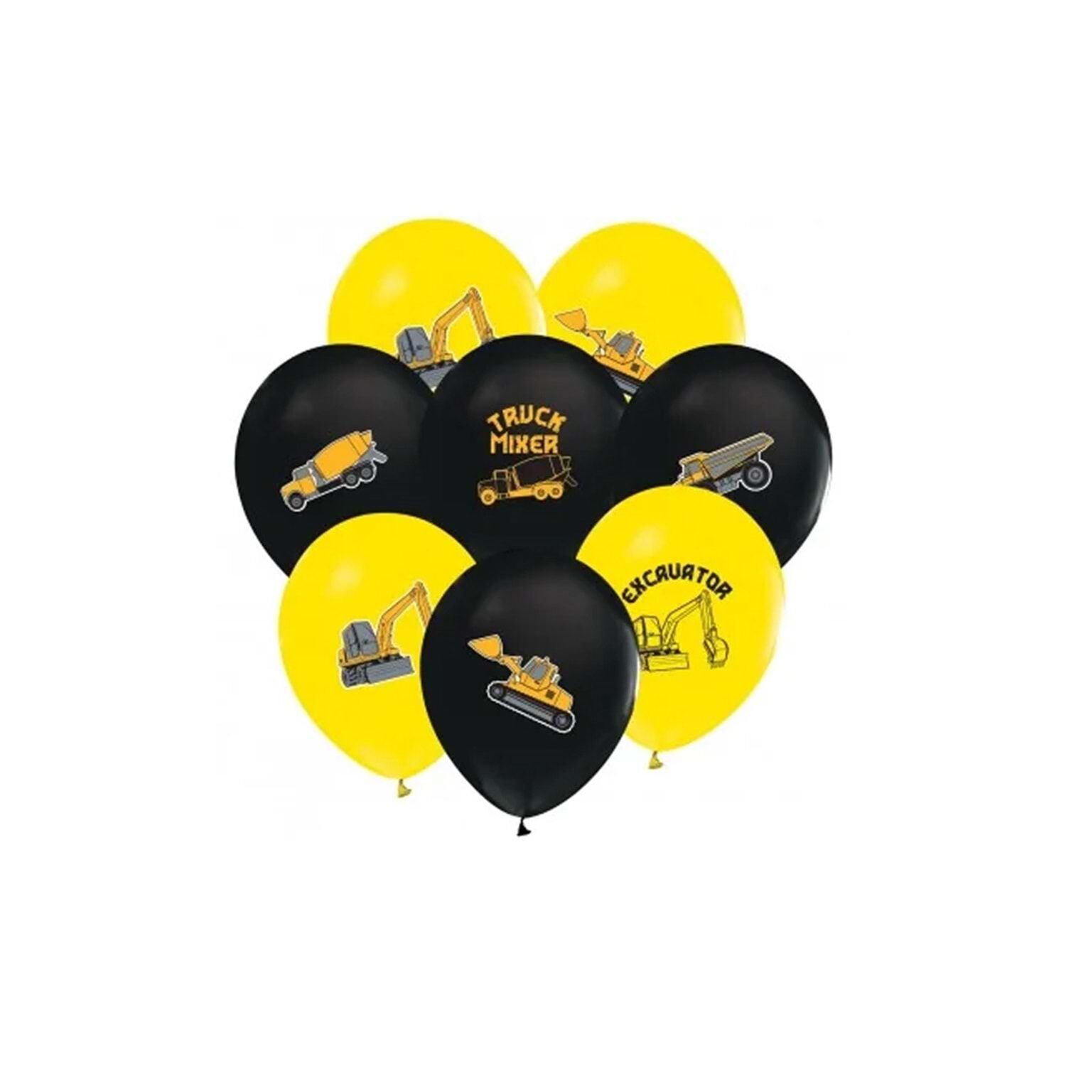 Balon 12'' İnşaat Baskılı 8 Li    