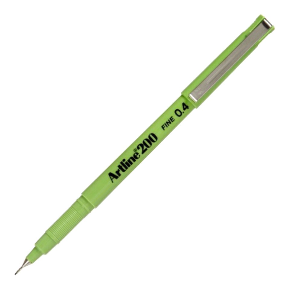 Artline 200N Fine Keçe Uçlu Yazı Kalemi Uç:0,4 Mm Fıstık Yeşili