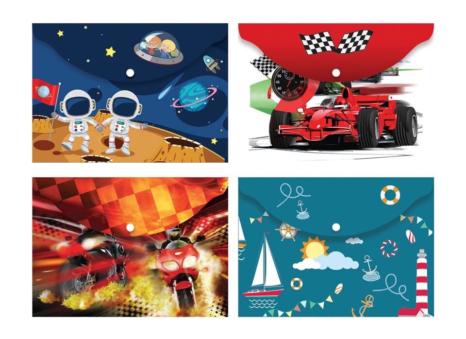 Noki Dosya Desenli Erkek Çıtçıtlı Evrak Zarfı