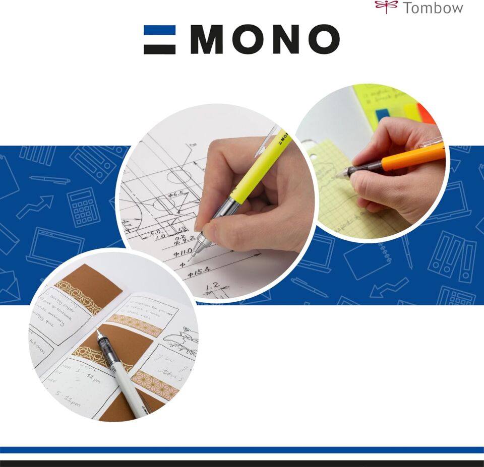 Tombow Mono Graph Neon Mekanik Kurşun Kalem 0.7 Mm Neon Mavi