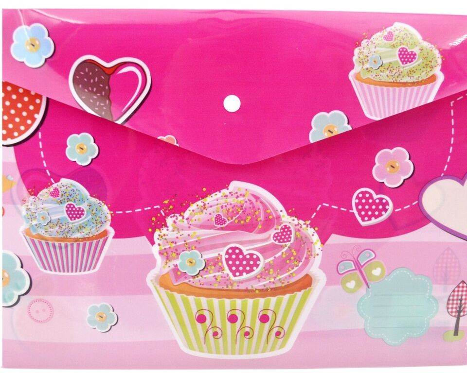 Noki Dosya Desenli Kız Çıtçıtlı Evrak Zarfı