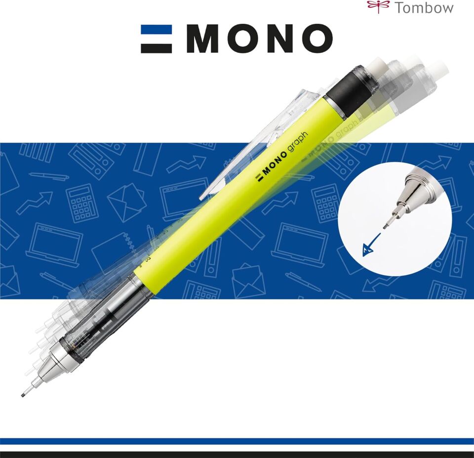 Tombow Mono Graph Neon Mekanik Kurşun Kalem 0.7 Mm Neon Turuncu