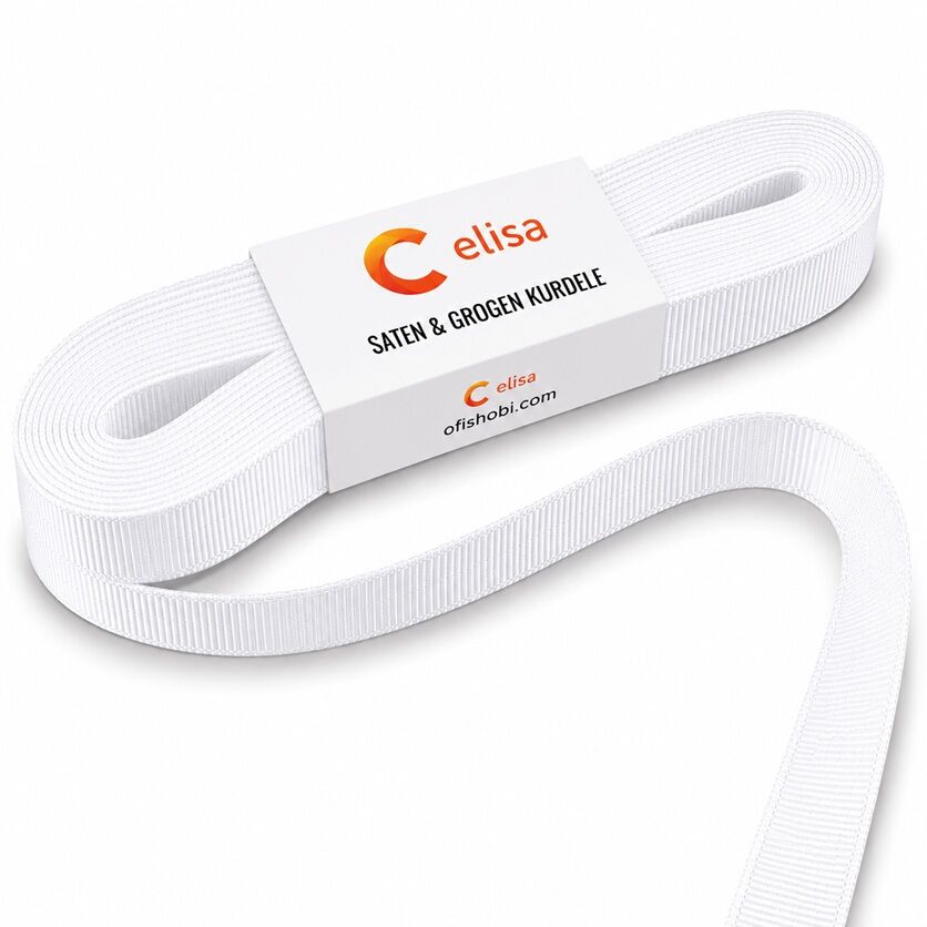 Elif No 5 Grogren Kurdela 2 Cm 10 Mt Beyaz