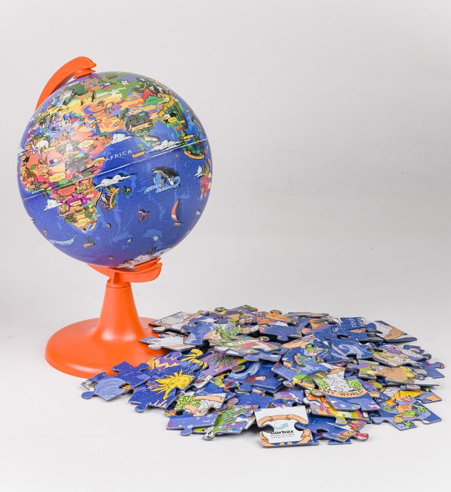 Gürbüz 15 Cm Kids My World Küre 100 Pcs Puzzle