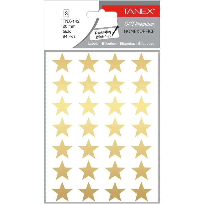 Tanex Ofc-142 20 Mm Gold Yıldız Etiket