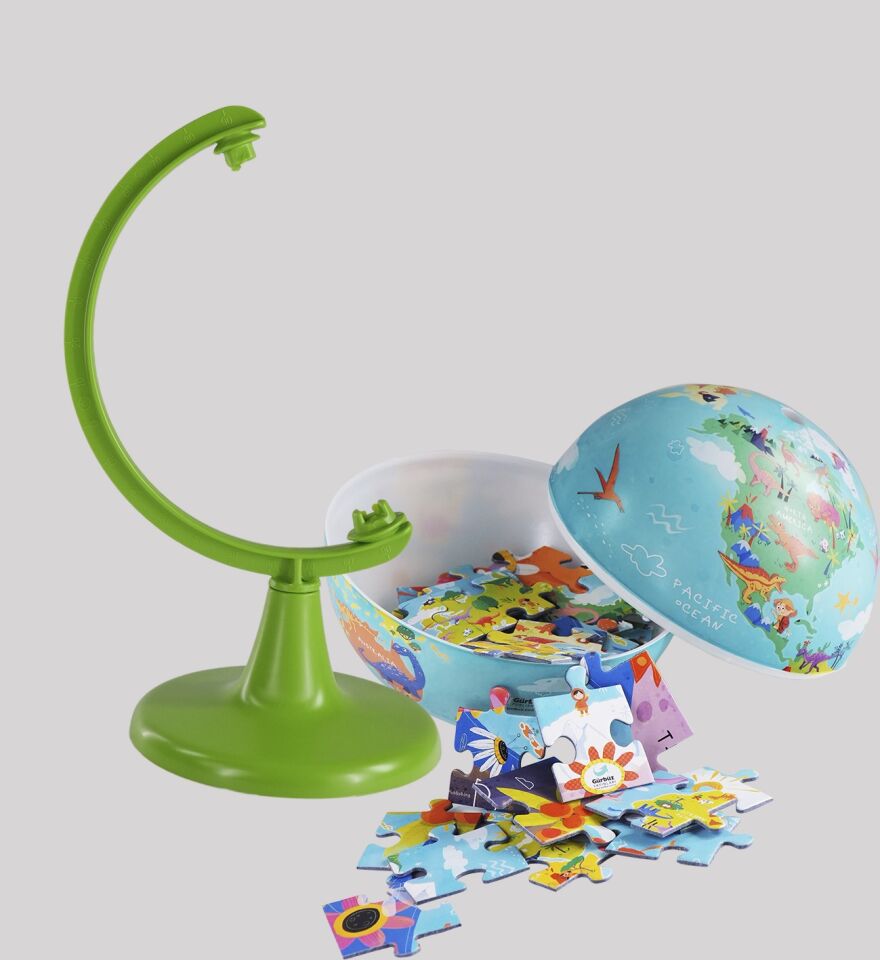 Gürbüz 15 Cm Kids Dino World Küre 54Pcs Puzzle