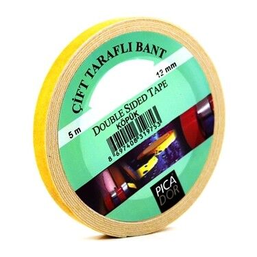 Picador Çift Taraflı Köpük Bant Hotmelt Askılı 5 M x 12 Mm