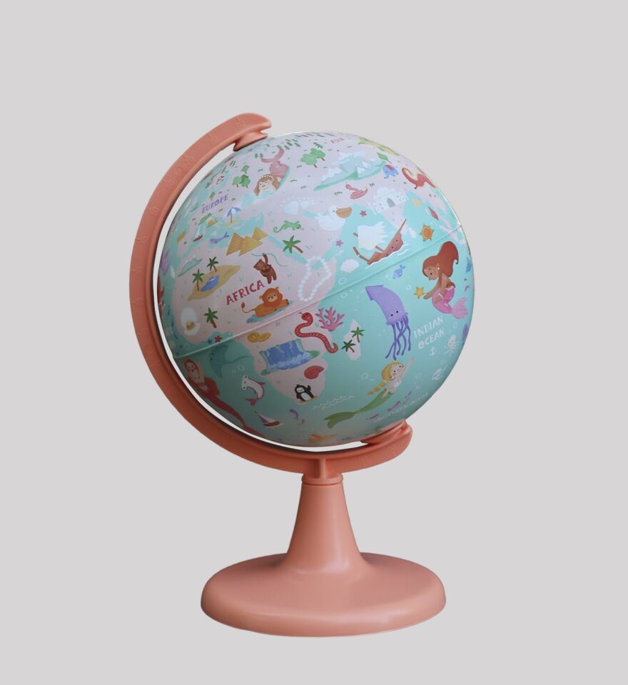 Gürbüz 15 Cm Kids Mermaid Journey Globe Puzzle 54 Pcs