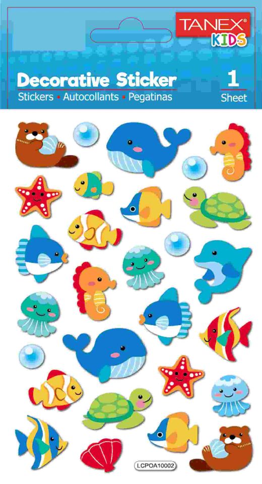 Tanex Tnx-25184 Okyanus Canlıları-1 Serisi Etiketi