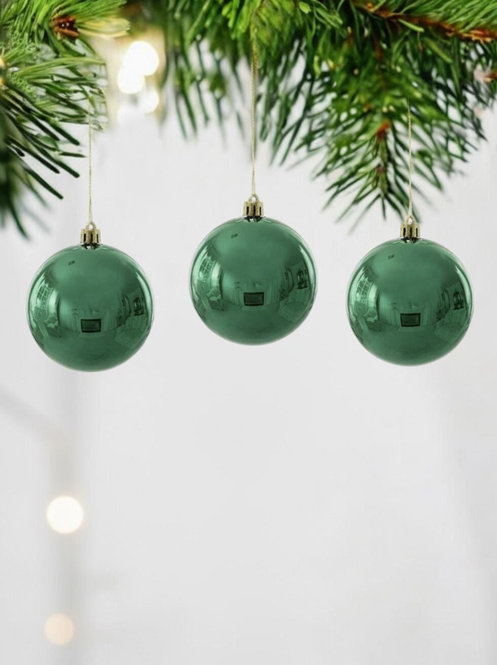 Astaş Yilbasi Topu Koyu Yesil 8 Cm 6 Li