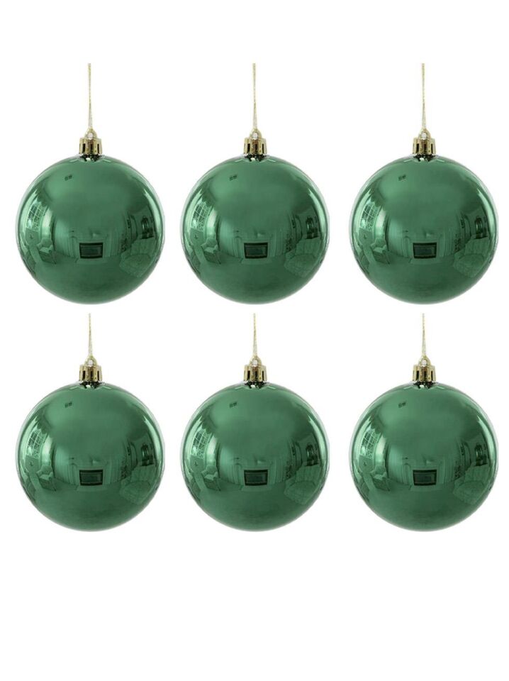 Astaş Yilbasi Topu Koyu Yesil 8 Cm 6 Li