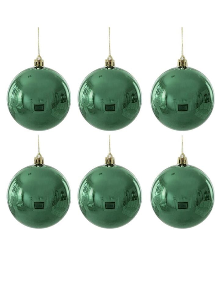 Astaş Yilbasi Topu Koyu Yesil 8 Cm 6 Li