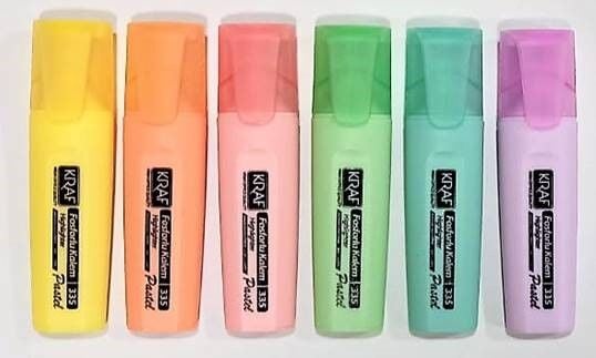 Kraf Fosforlu Kalem Pastel 335 6 Lı