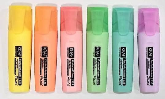 Kraf Fosforlu Kalem Pastel 335 6 Lı