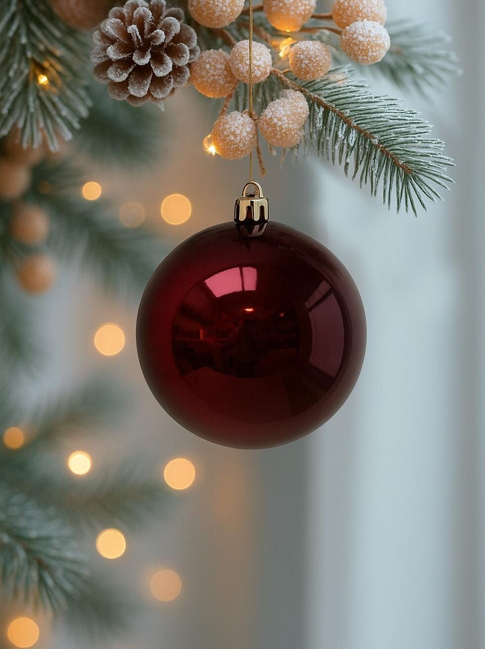 Astaş Yilbasi Topu Bordo 8 Cm 6 Li