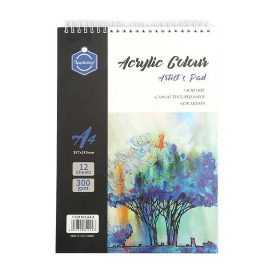 Keep Smiling Akrilik Pad A4 300 Gr 12 Yaprak