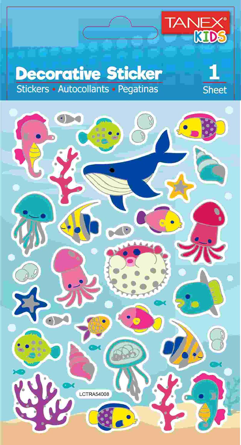 Tanex Tnx-25190 Okyanus Canlıları-2 Serisi Etiketi