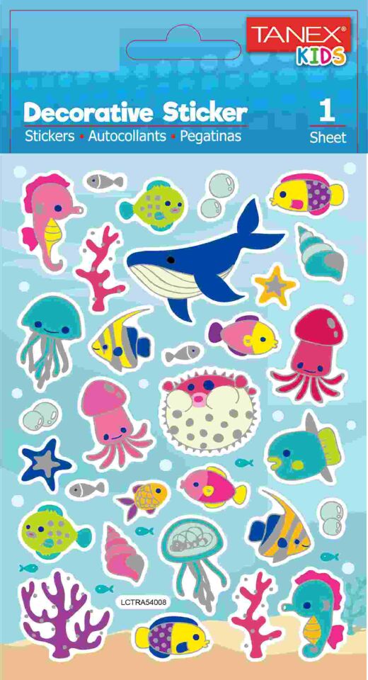 Tanex Tnx-25190 Okyanus Canlıları-2 Serisi Etiketi