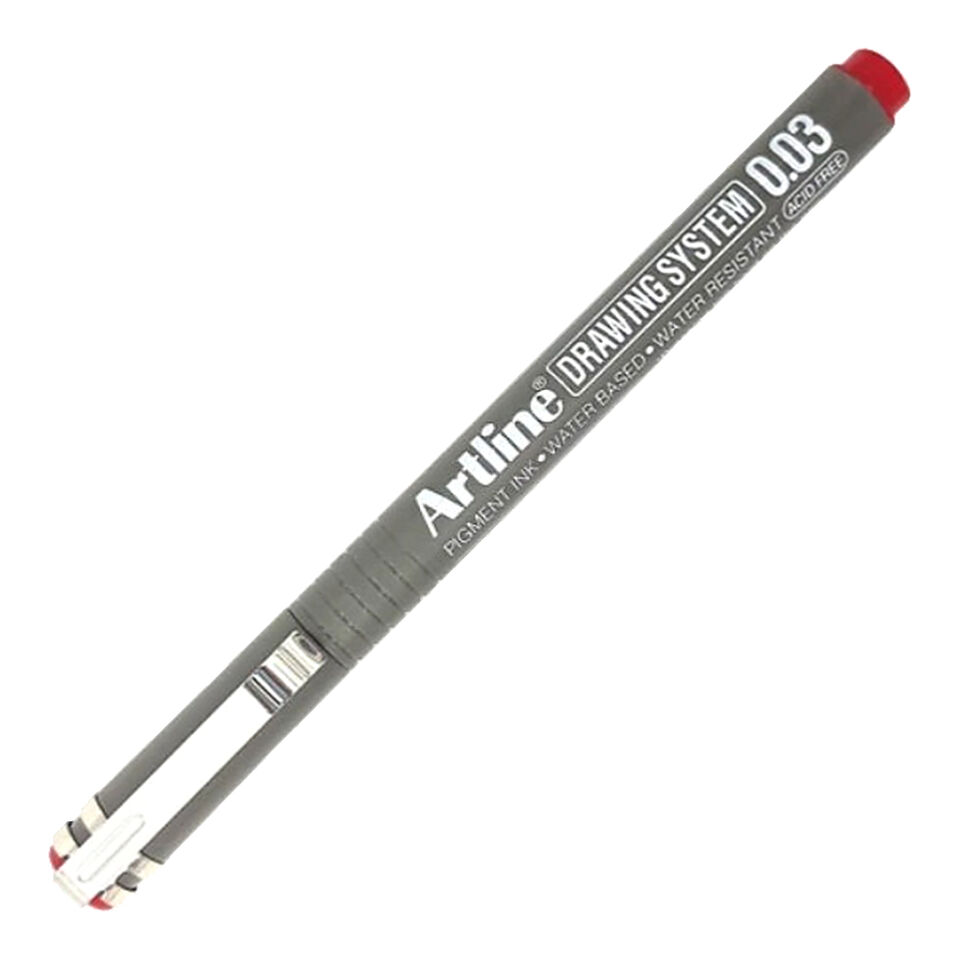 Artline Drawing System 0.03 Çizim Kalemi Uç:0,03 Mm Kırmızı