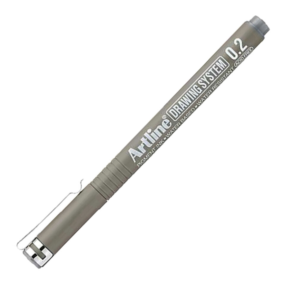 Artline Drawing System 0.2 Çizim Kalemi Uç:0,2 Mm Grey