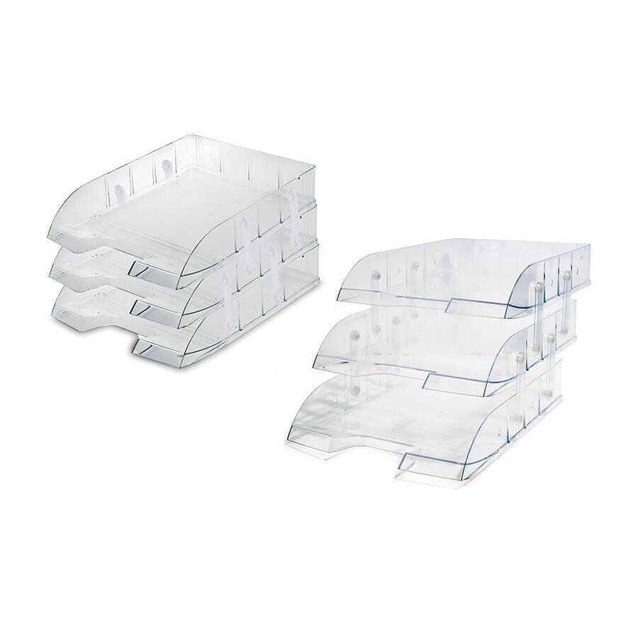 Mas Evrak Rafı 3 Katlı Mafsallı Set Şeffaf