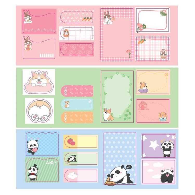 Kraf Yapışkanlı Not Kağıdı Seti Desenli 2215