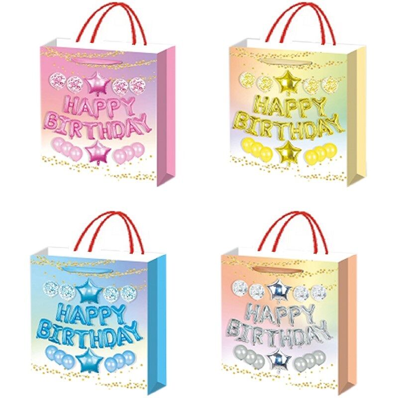 Taros Unick Color Büyük Boy Happy Birthday Hediye Poşeti