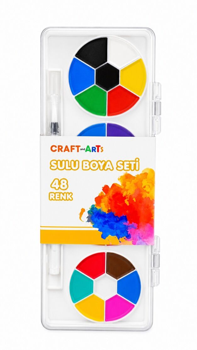 Craft And Arts Sulu Boya 48 Li Beyaz Zeminli U1800-Gr