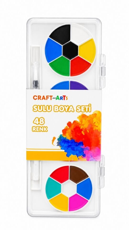 Craft And Arts Sulu Boya 48 Li Beyaz Zeminli U1800-Gr